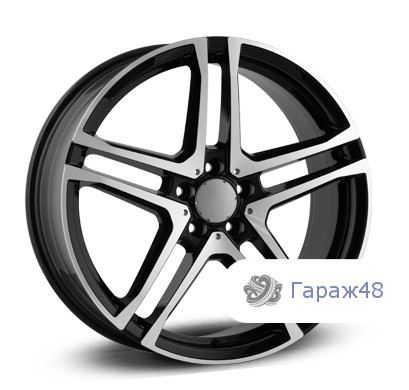 LegeArtis Concept-MB523 R20 / 8.5J PCD 5x112 ET 53 ЦО 66.6 Литые Черный с полированной лицевой поверхностью